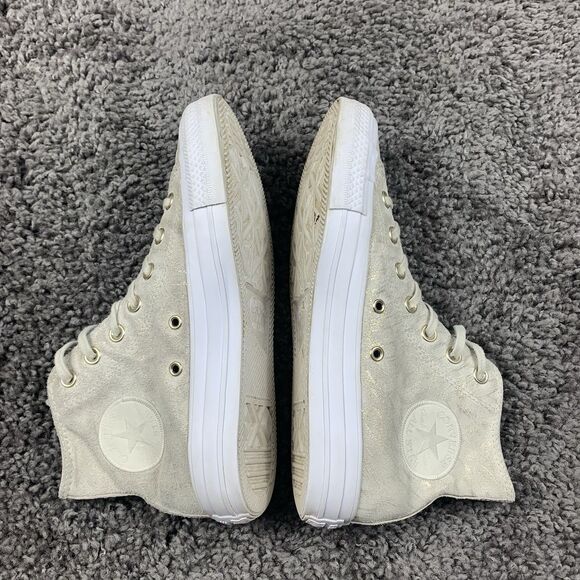 Converse Chuck Taylor All Star Hi Women's 7 Shoes Buff-Buff-White 557937C - Picture 4 of 8